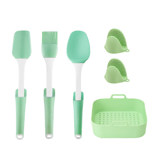 Air Fryer Silicone Liner Square Oven Accessories with 3 Silicone Baking Tools