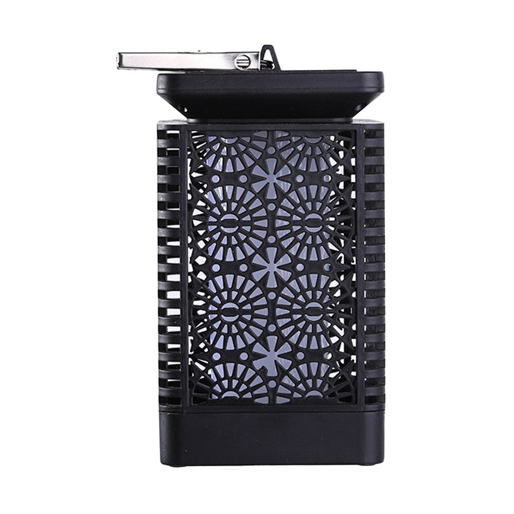 Flickering Flame Lantern Circular Cutout Pattern Decorative Solar Lights
