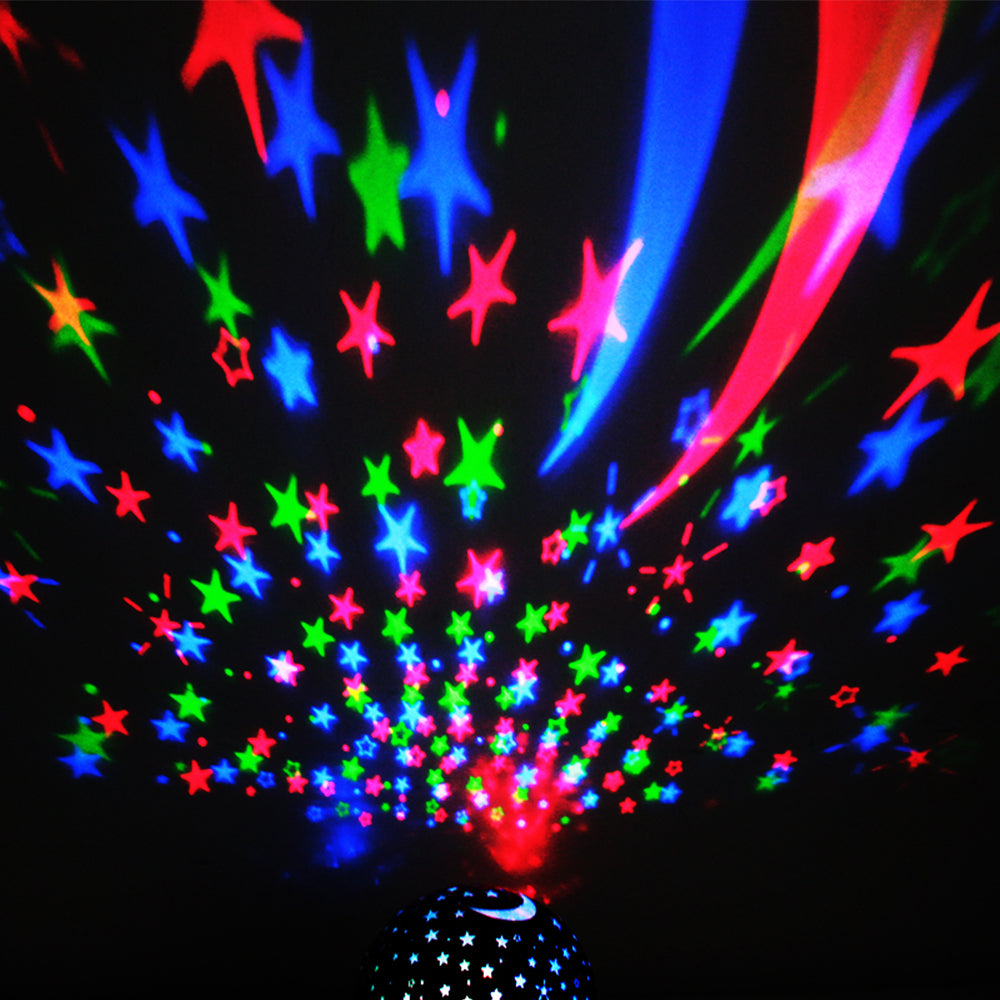 Black Bluetooth LED Night Light Projector Sky Star Moon Lamp