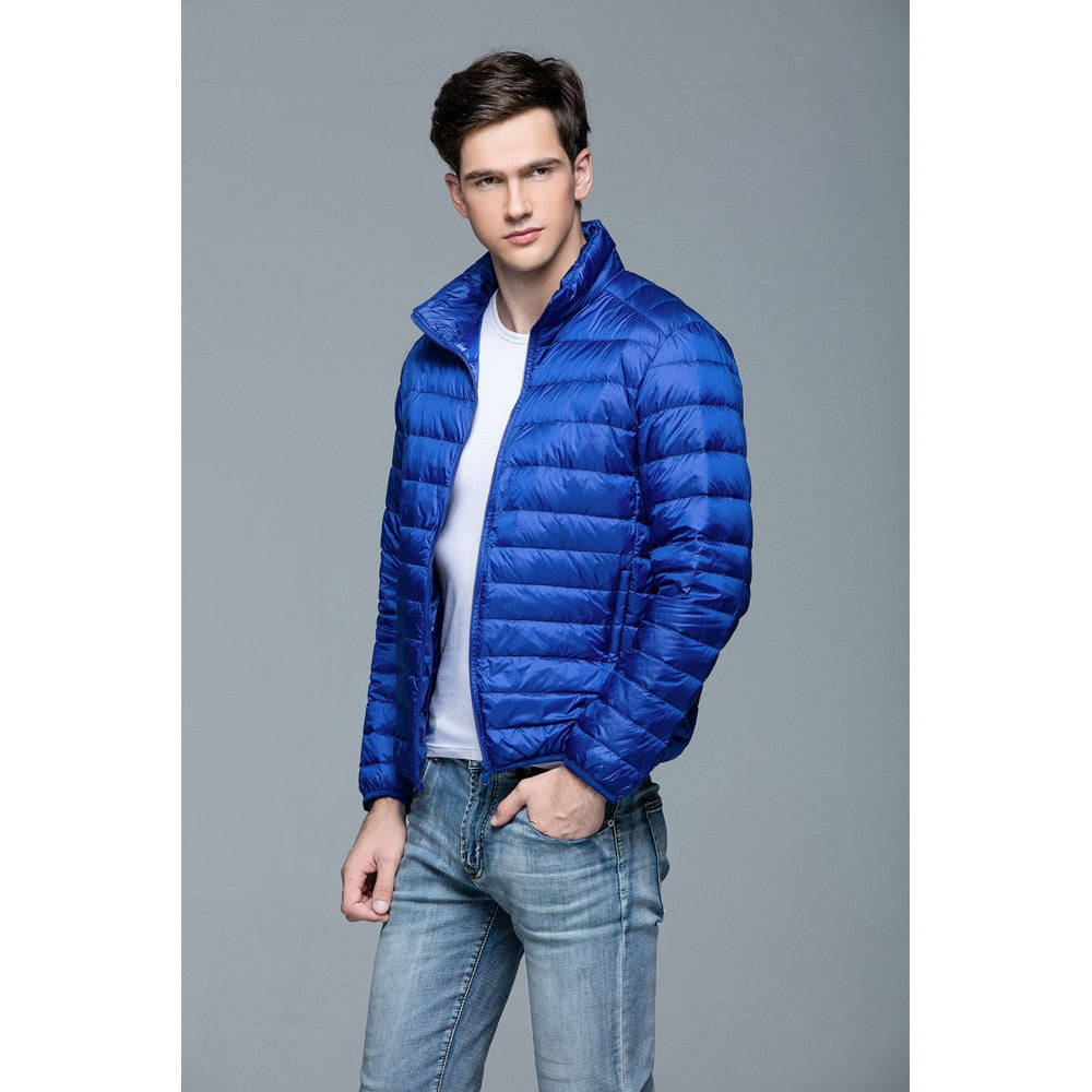 Mens Stand-up Collar Jacket K-6006 Royalblue