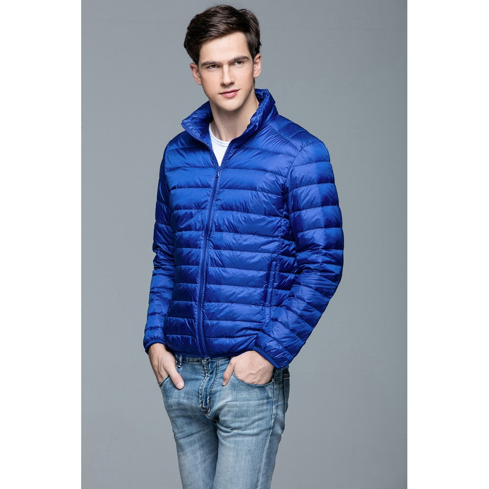 Mens Stand-up Collar Jacket K-6006 Royalblue