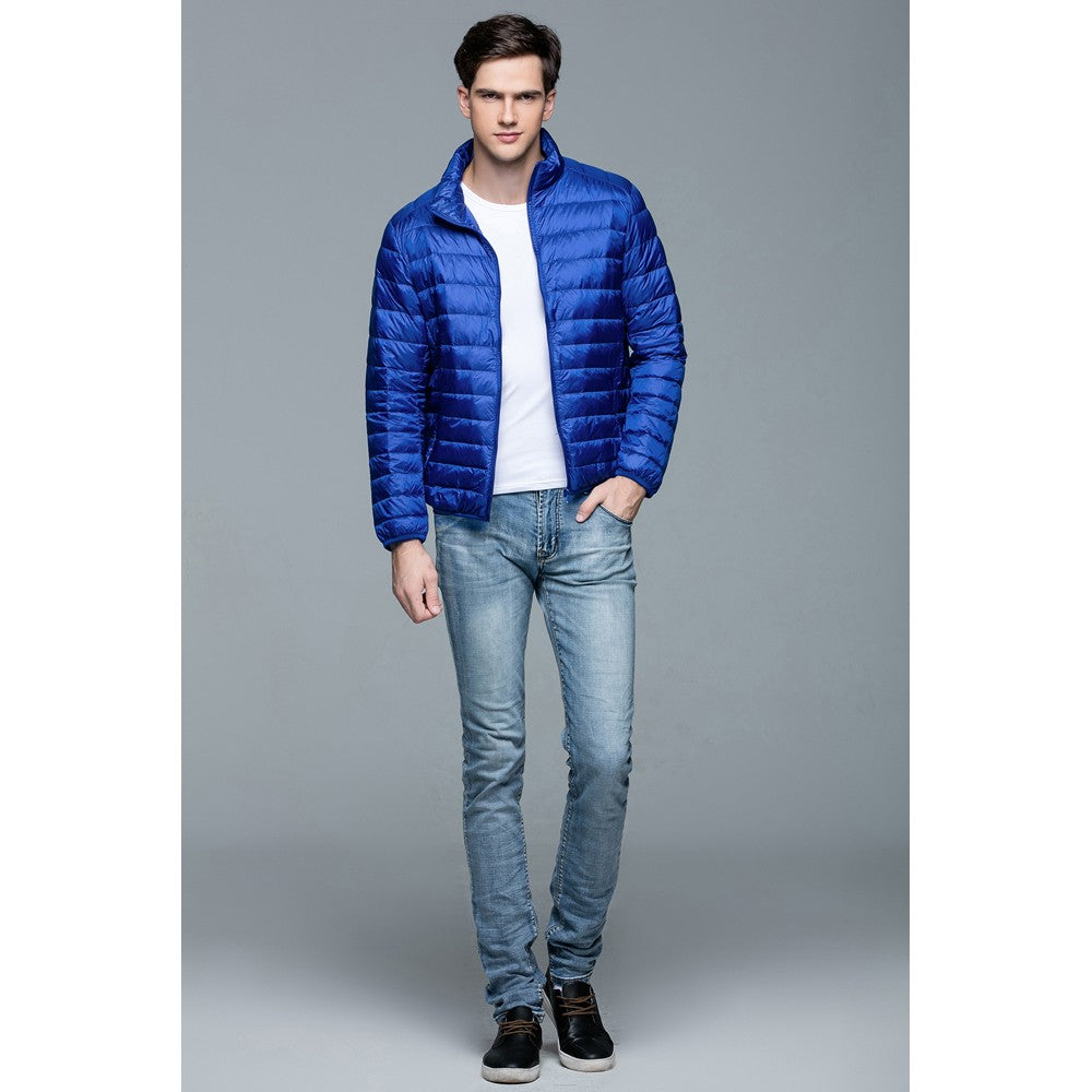 Mens Stand-up Collar Jacket K-6006 Royalblue