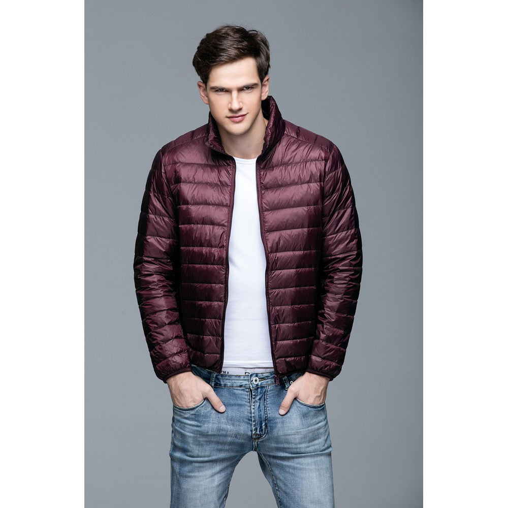 Mens Stand-up Collar Jacket K-6006 Winered