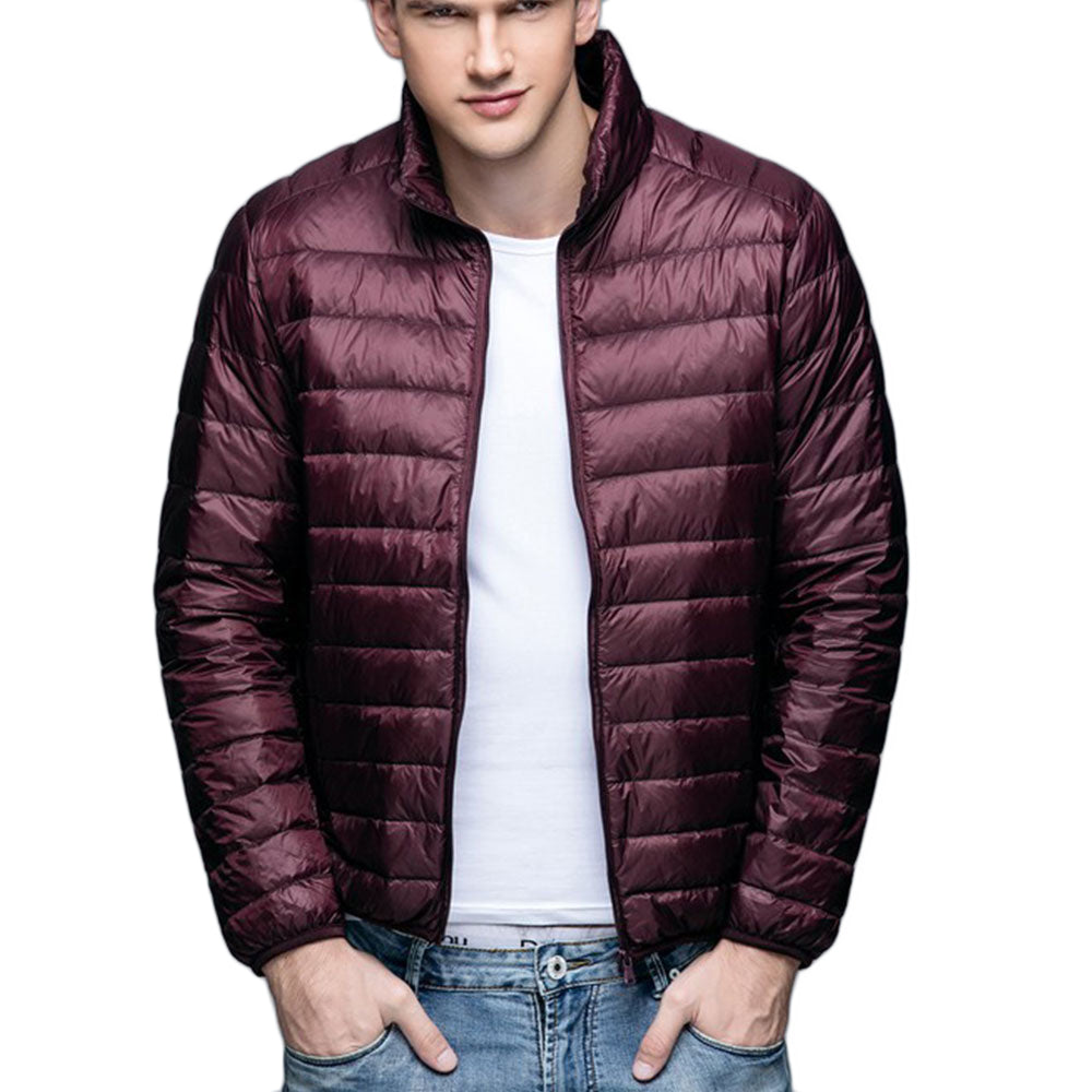 Mens Stand-up Collar Jacket K-6006 Winered