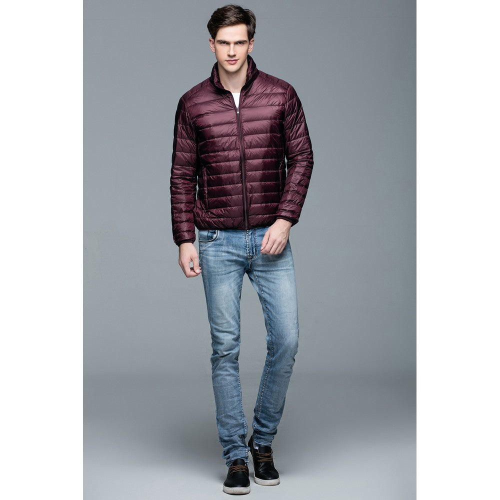 Mens Stand-up Collar Jacket K-6006 Winered