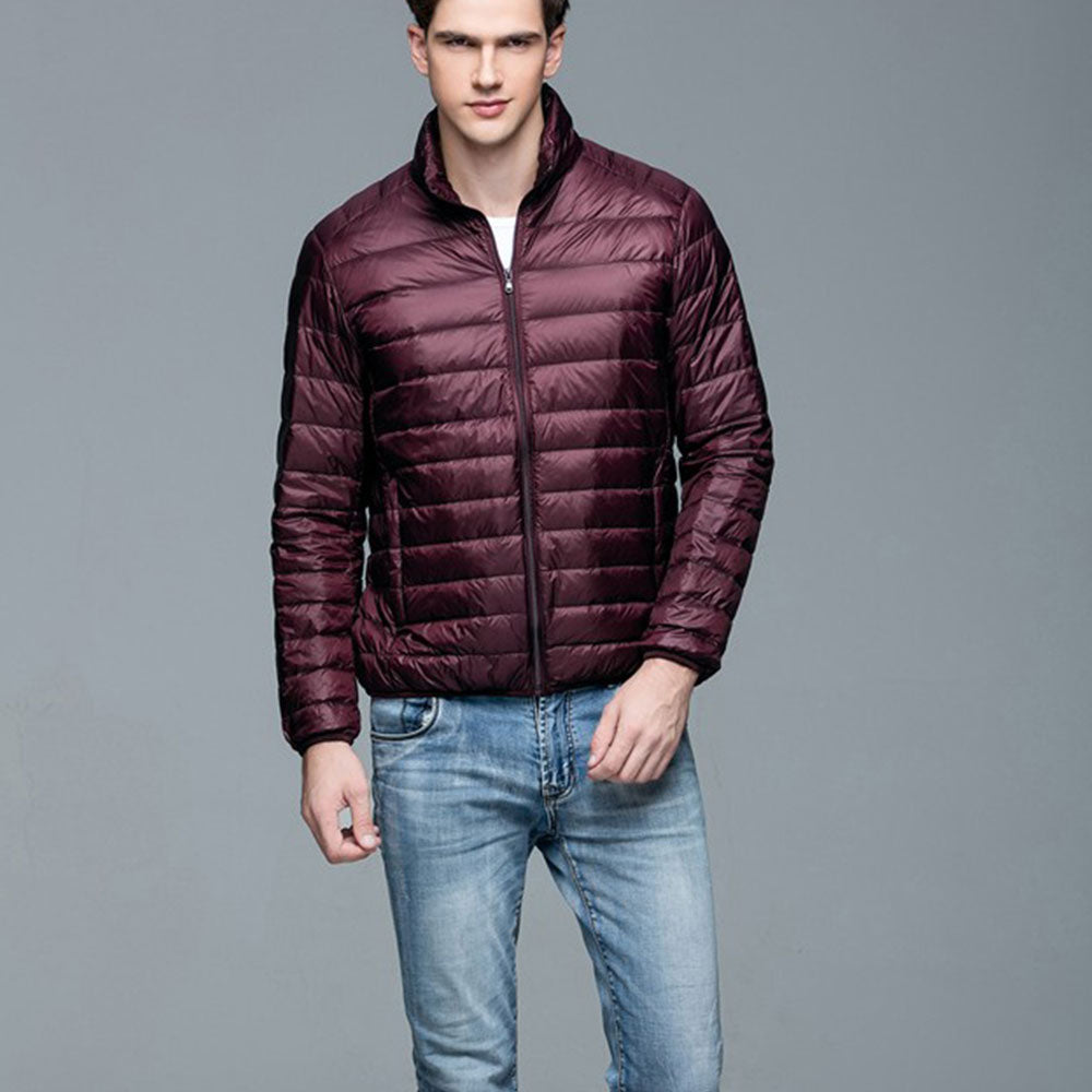 Mens Stand-up Collar Jacket K-6006 Winered