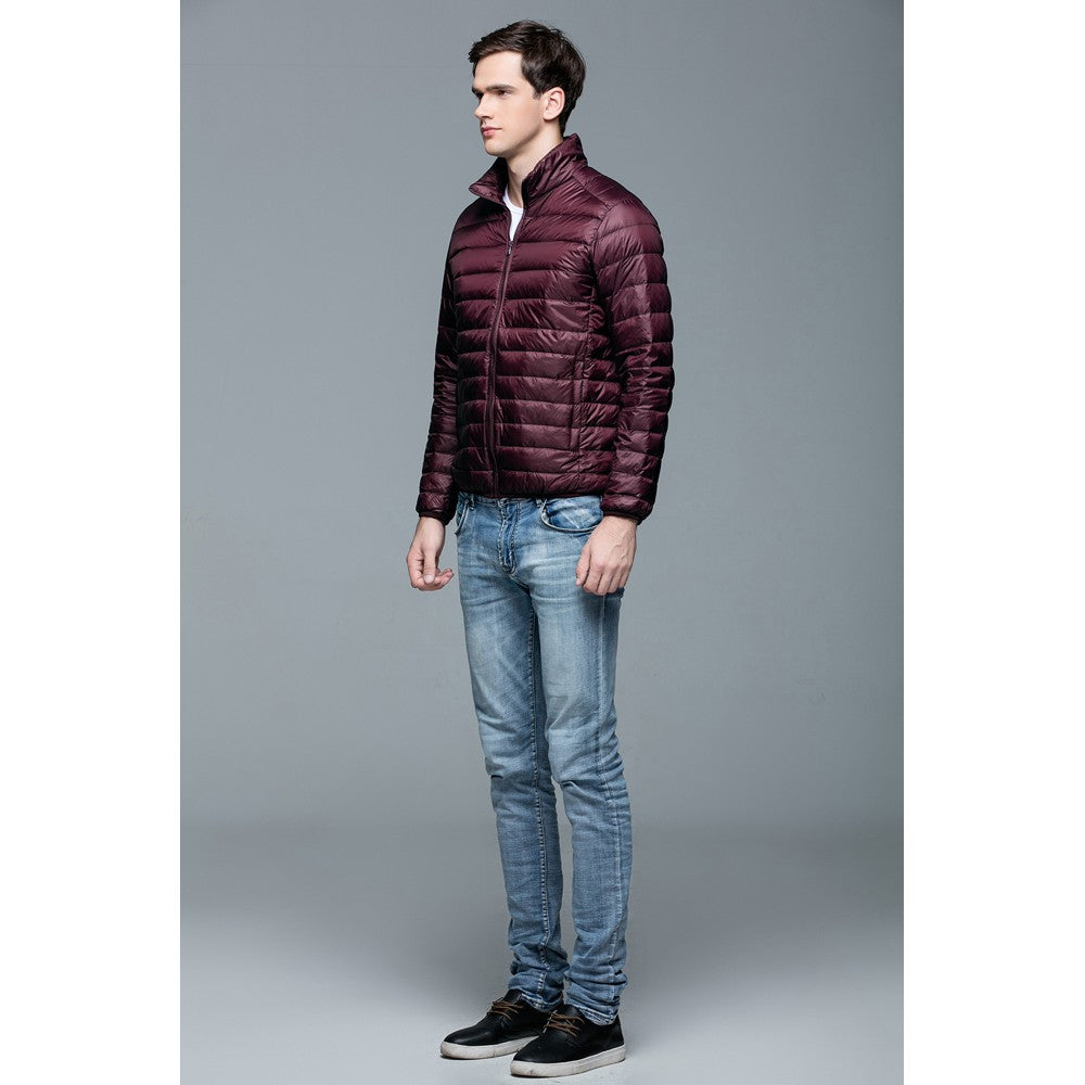 Mens Stand-up Collar Jacket K-6006 Winered