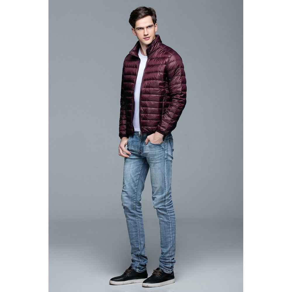Mens Stand-up Collar Jacket K-6006 Winered