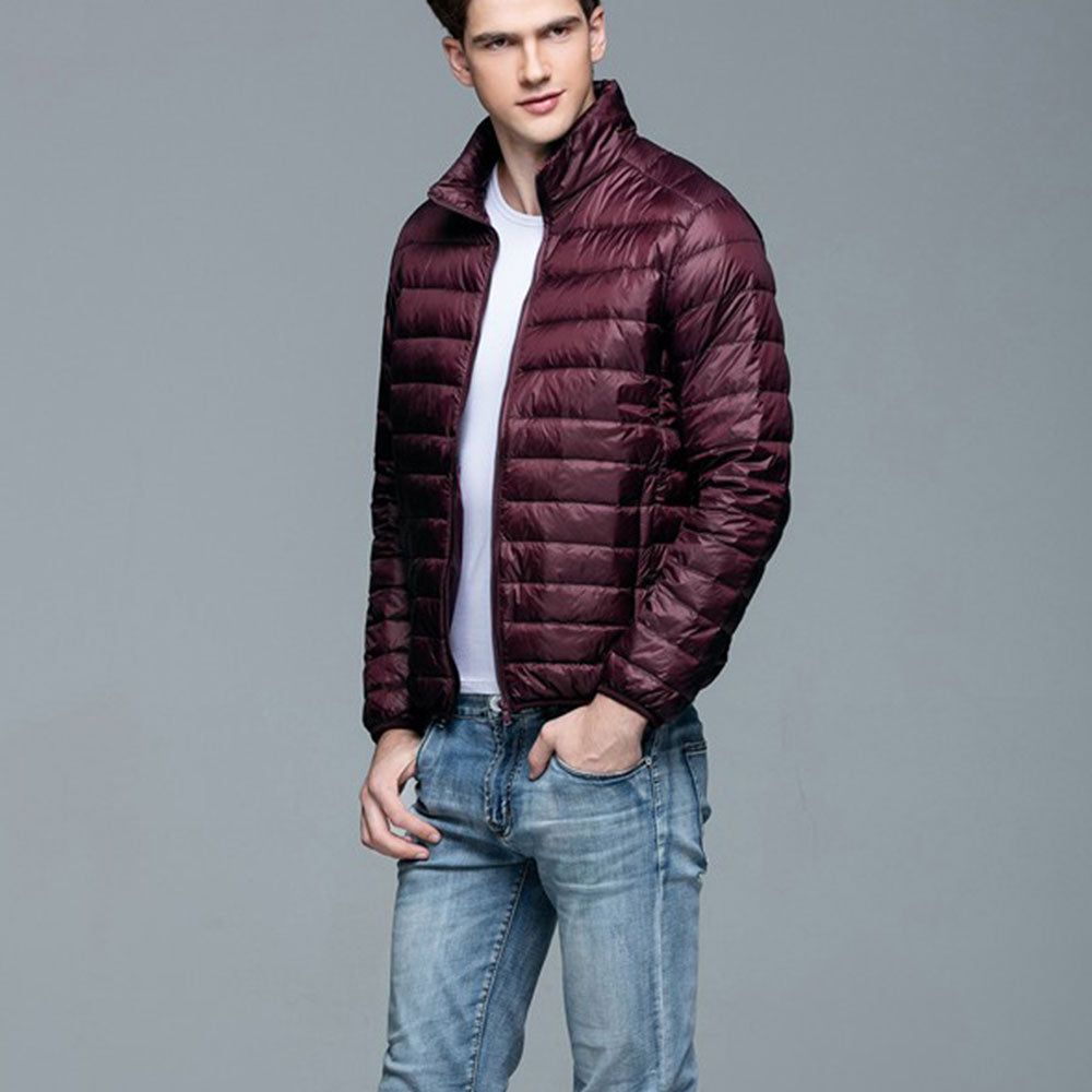 Mens Stand-up Collar Jacket K-6006 Winered