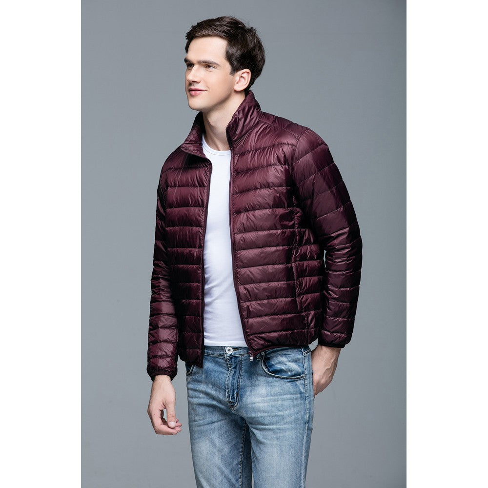 Mens Stand-up Collar Jacket K-6006 Winered