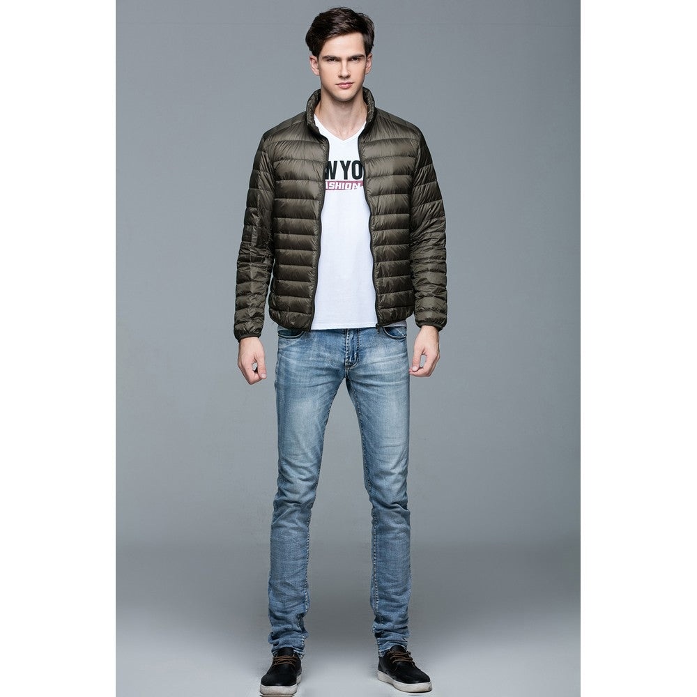 Mens Stand-up Collar Jacket K-6006 Olivegreen