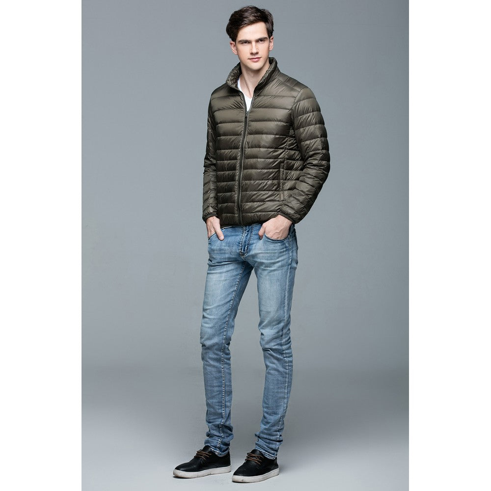 Mens Stand-up Collar Jacket K-6006 Olivegreen