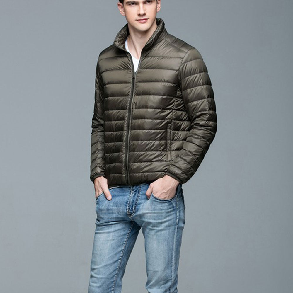 Mens Stand-up Collar Jacket K-6006 Olivegreen