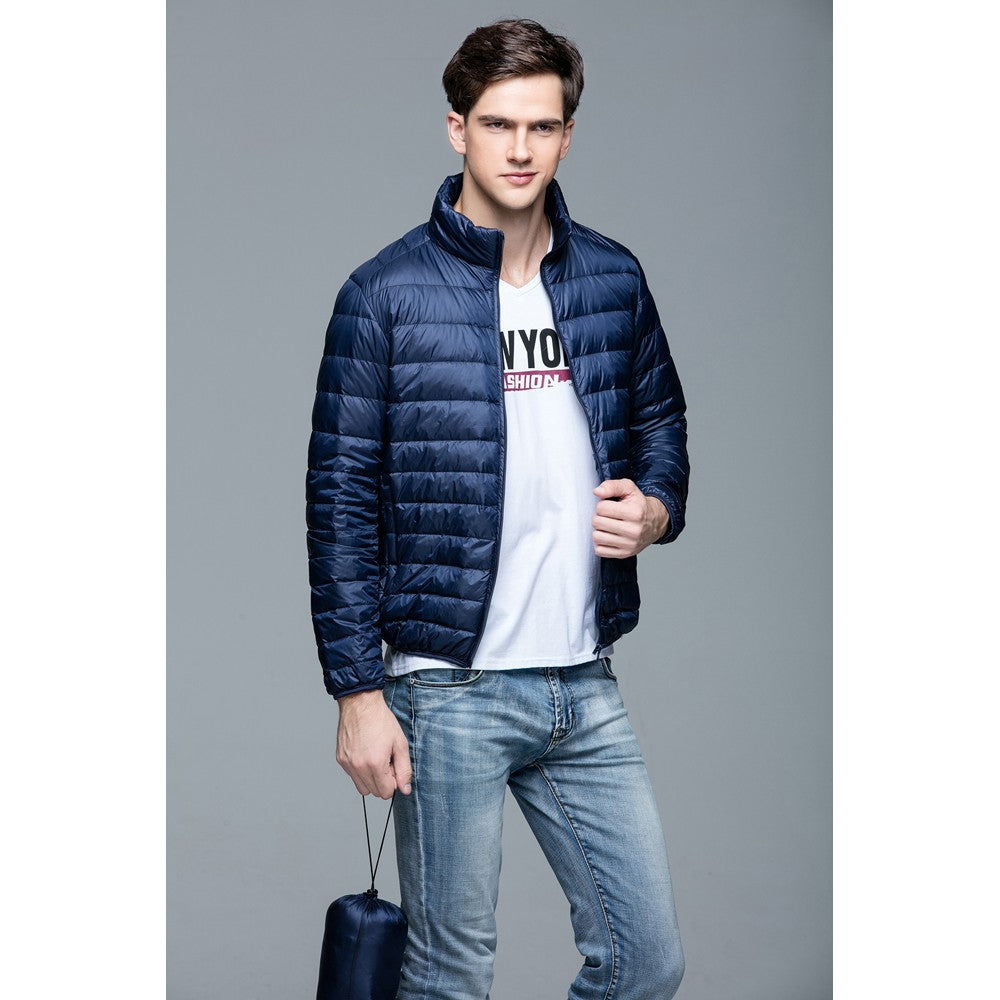 Mens Stand-up Collar Jacket K-6006 Navy