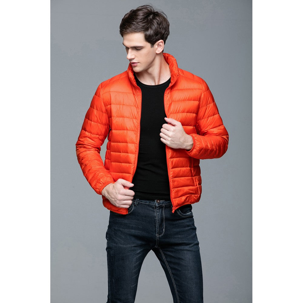 Mens Stand-up Collar Jacket K-6006 Orange