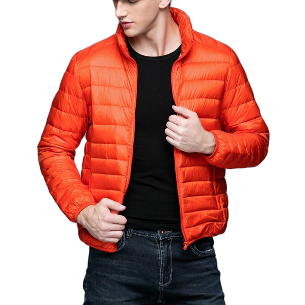 Mens Stand-up Collar Jacket K-6006 Orange