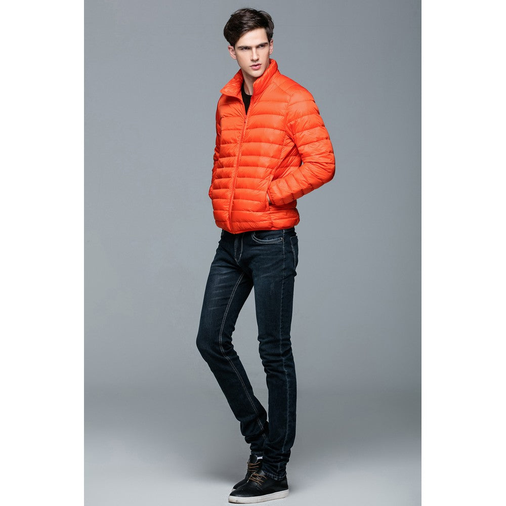 Mens Stand-up Collar Jacket K-6006 Orange