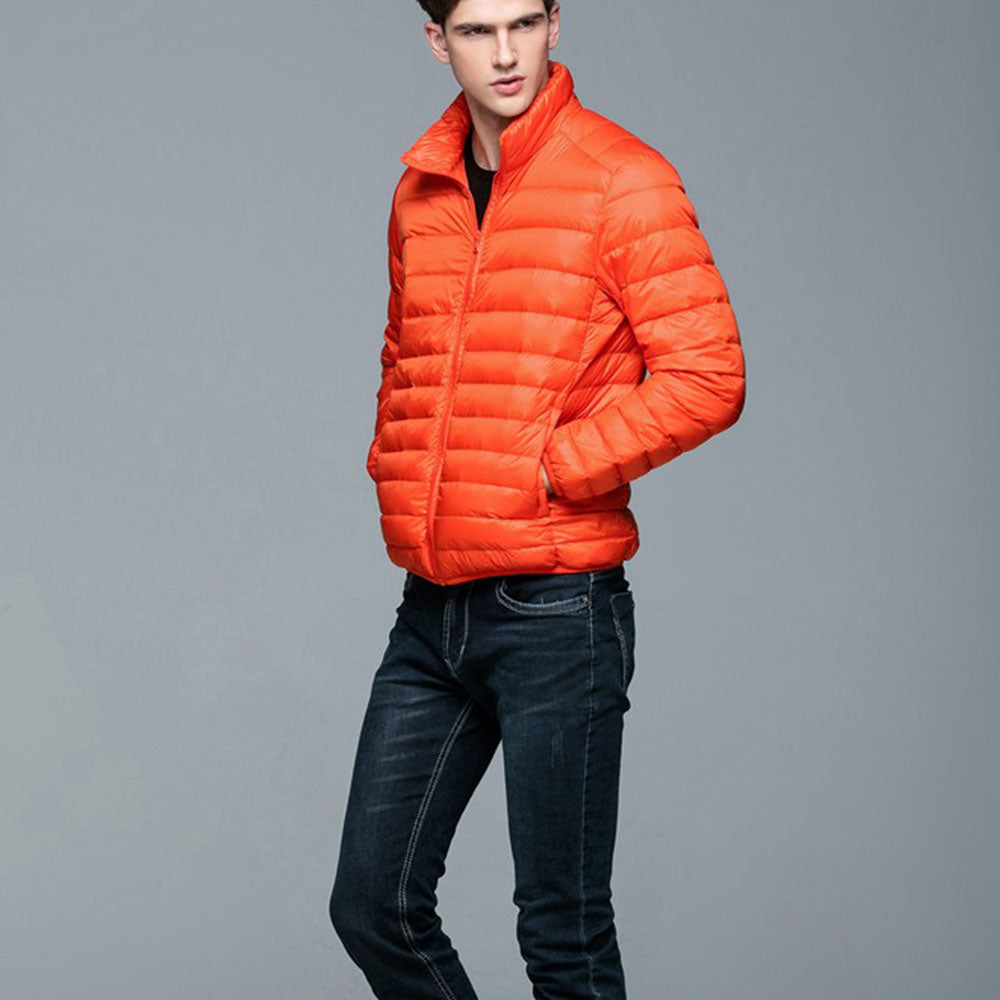 Mens Stand-up Collar Jacket K-6006 Orange