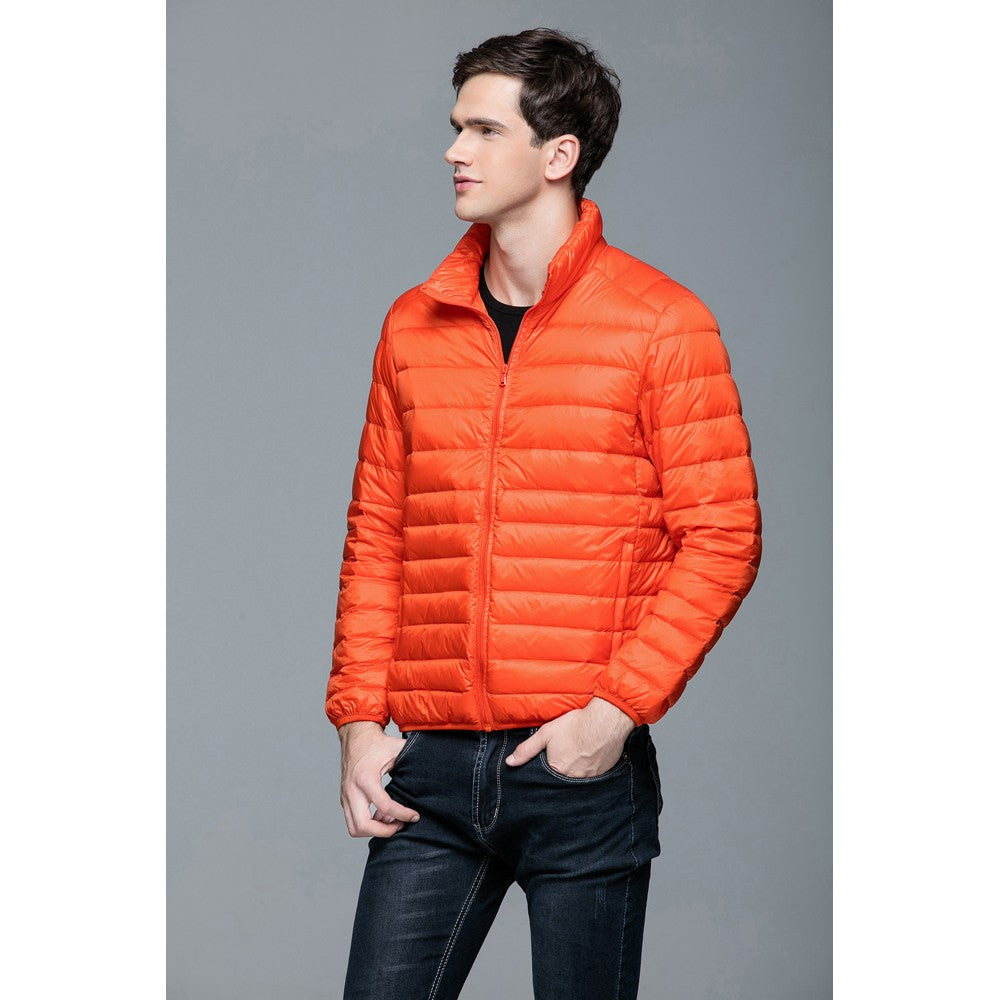 Mens Stand-up Collar Jacket K-6006 Orange