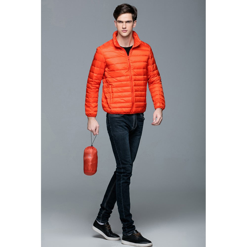Mens Stand-up Collar Jacket K-6006 Orange