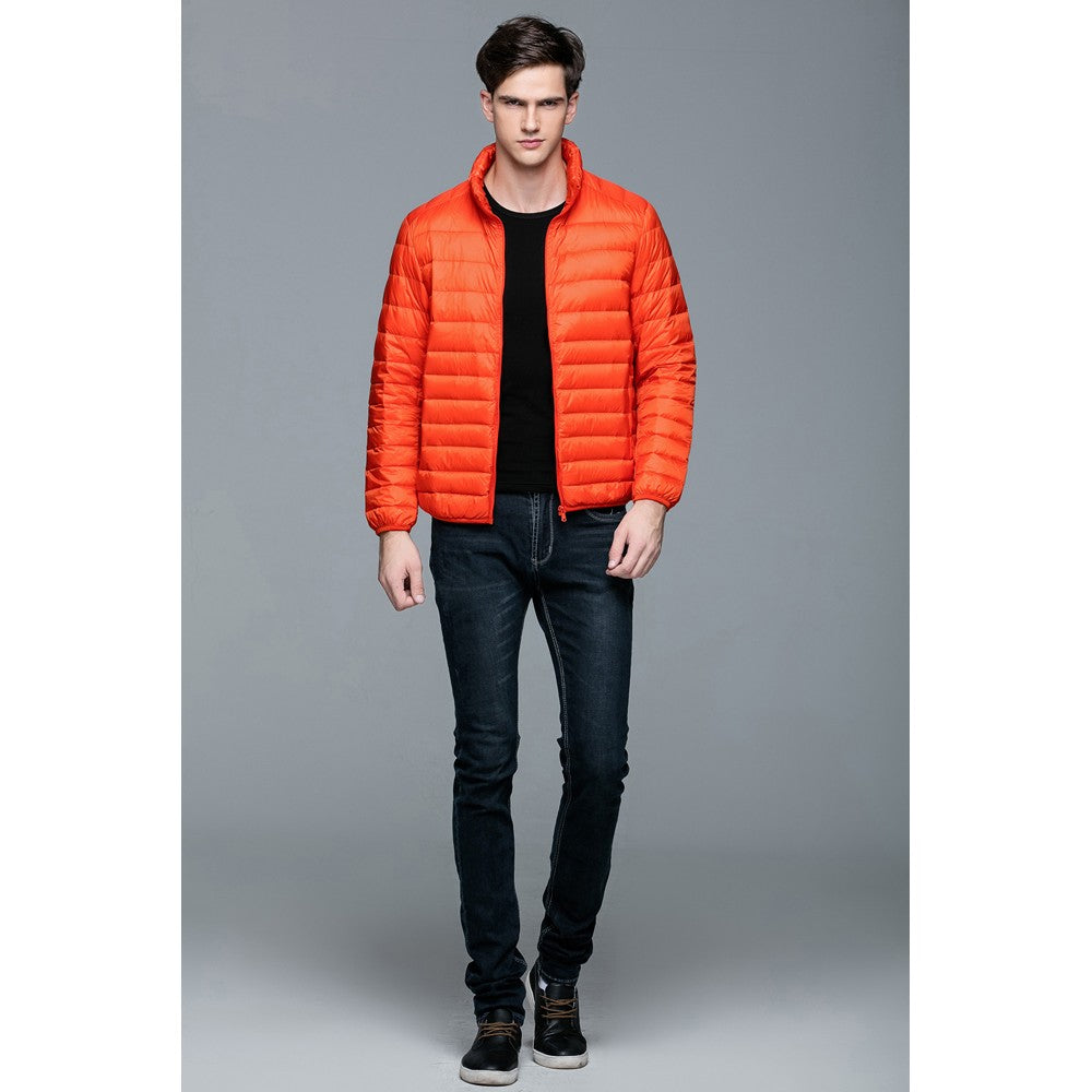 Mens Stand-up Collar Jacket K-6006 Orange