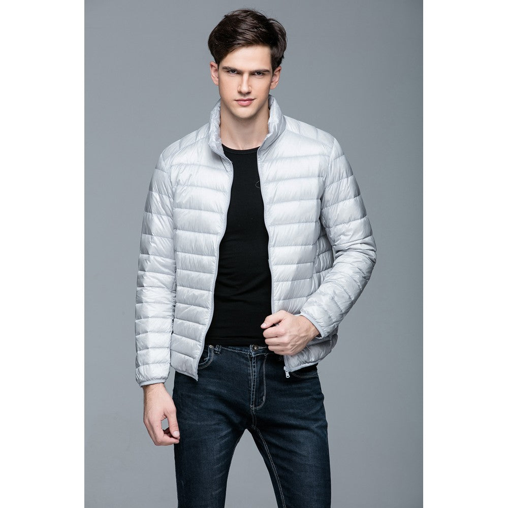 Mens Stand-up Collar Jacket K-6006 Lightgrey