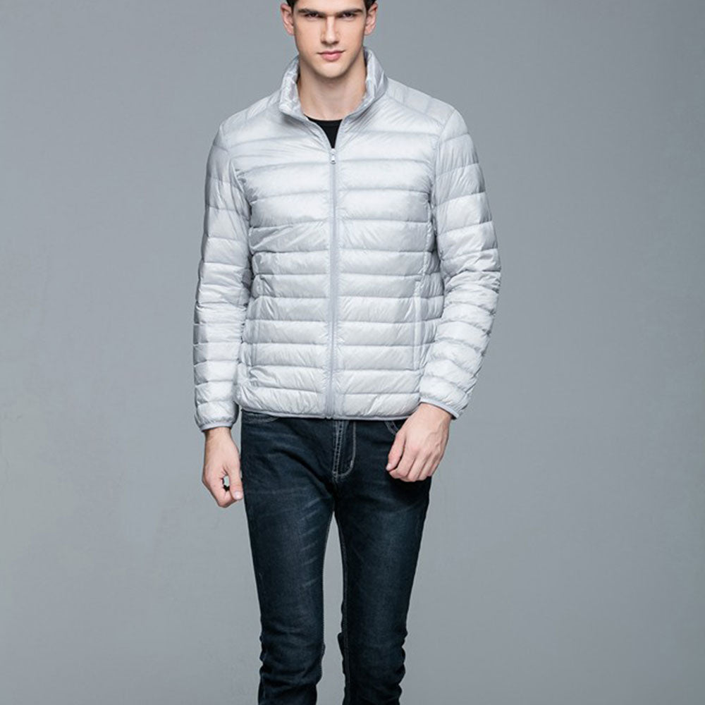 Mens Stand-up Collar Jacket K-6006 Lightgrey