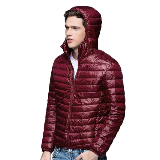 Mens Hooded Warm Jacket K-6007 Winered