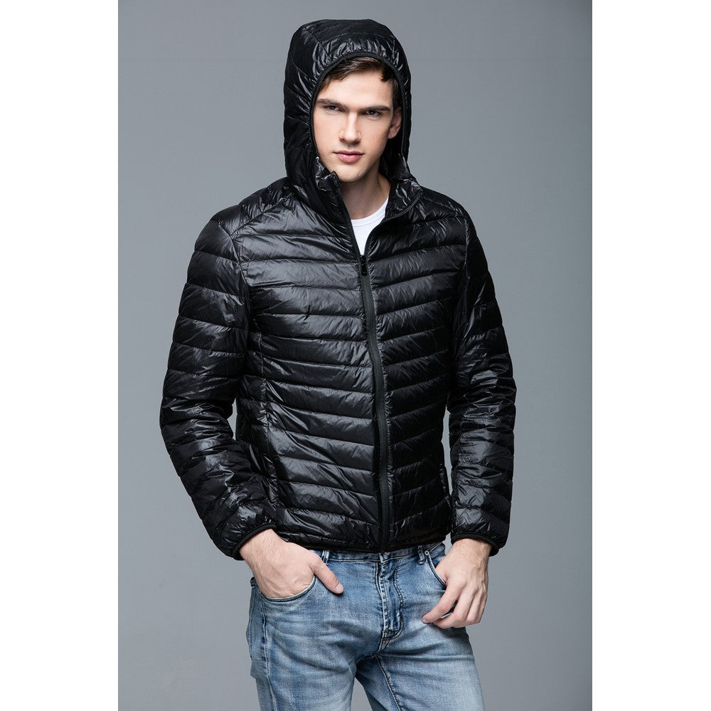 Mens Hooded Warm Jacket K-6007 Black