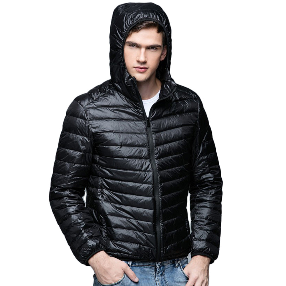 Mens Hooded Warm Jacket K-6007 Black