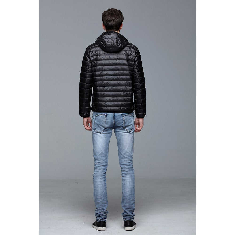 Mens Hooded Warm Jacket K-6007 Black