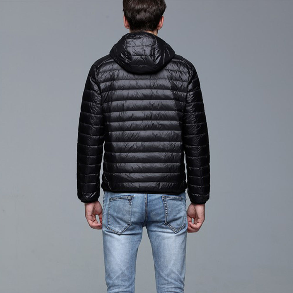 Mens Hooded Warm Jacket K-6007 Black