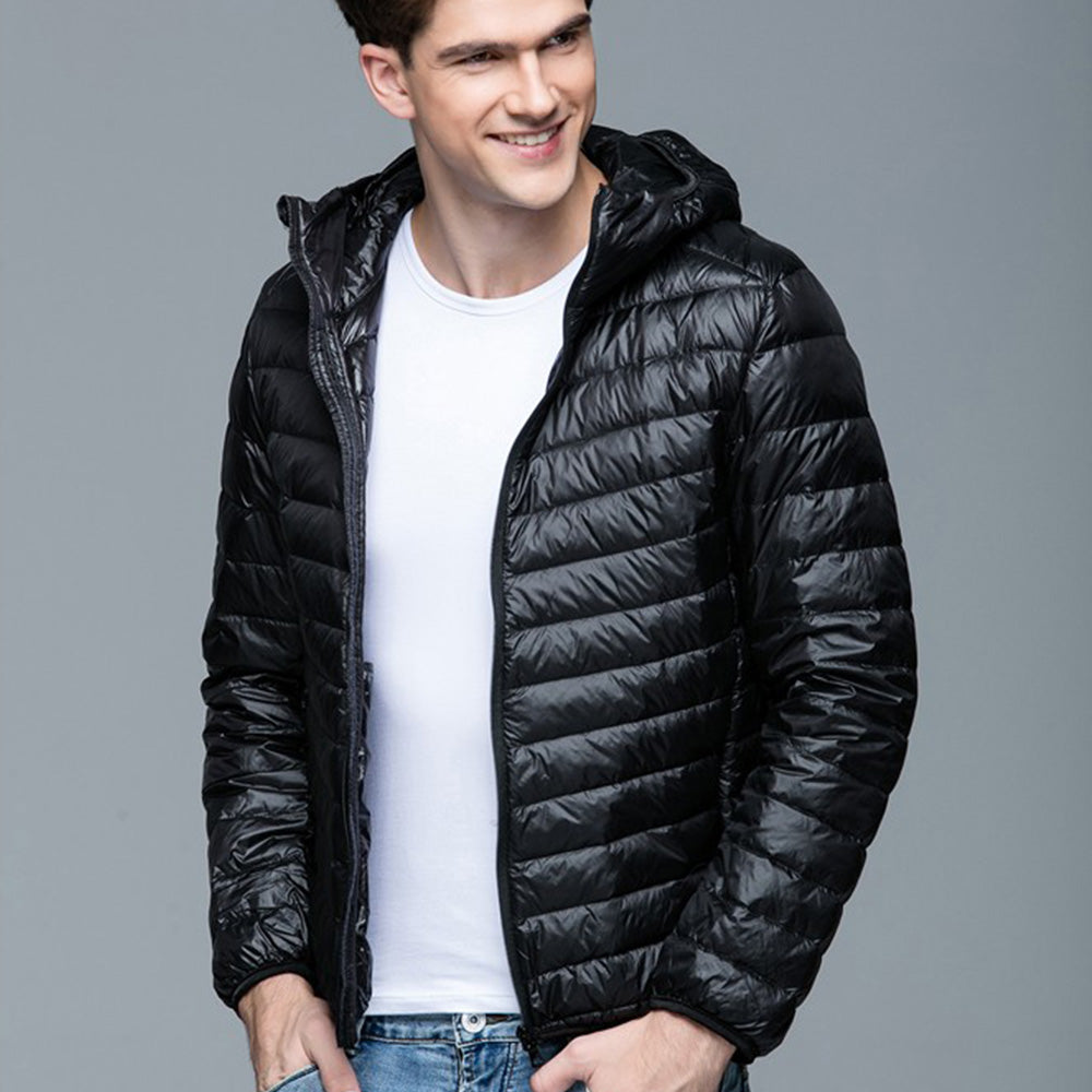 Mens Hooded Warm Jacket K-6007 Black