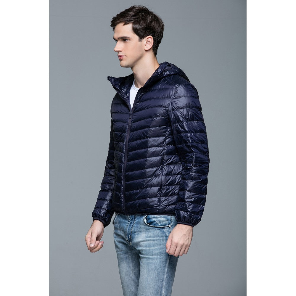 Mens Hooded Warm Jacket K-6007 Navy