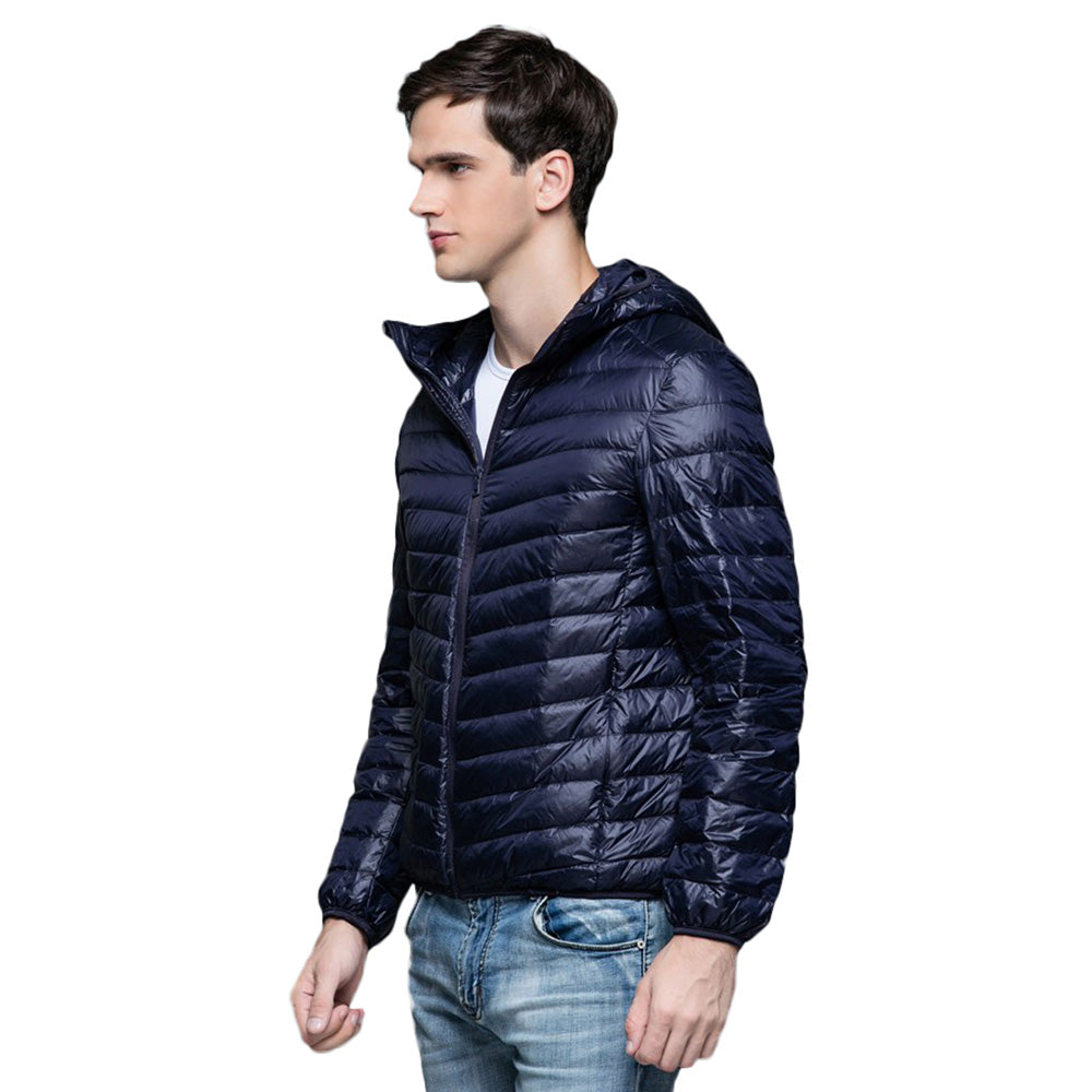 Mens Hooded Warm Jacket K-6007 Navy