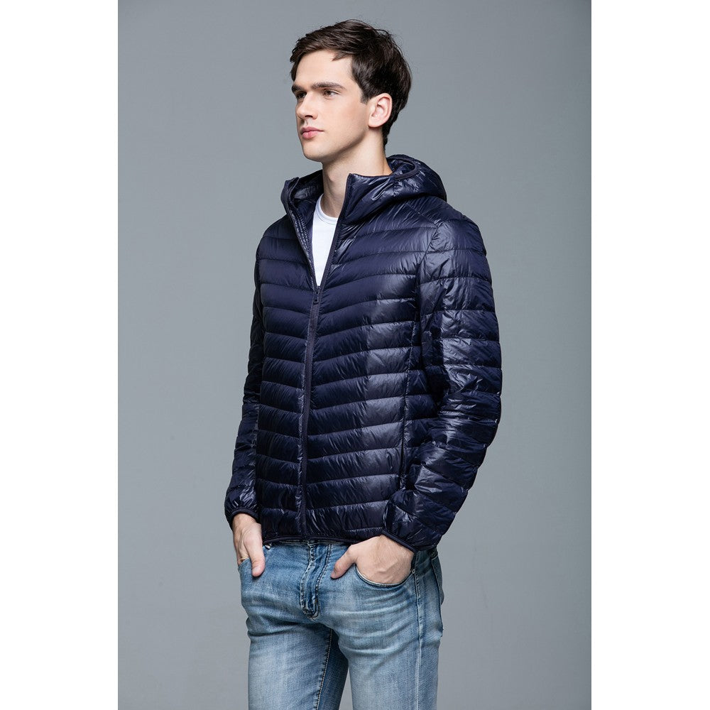 Mens Hooded Warm Jacket K-6007 Navy