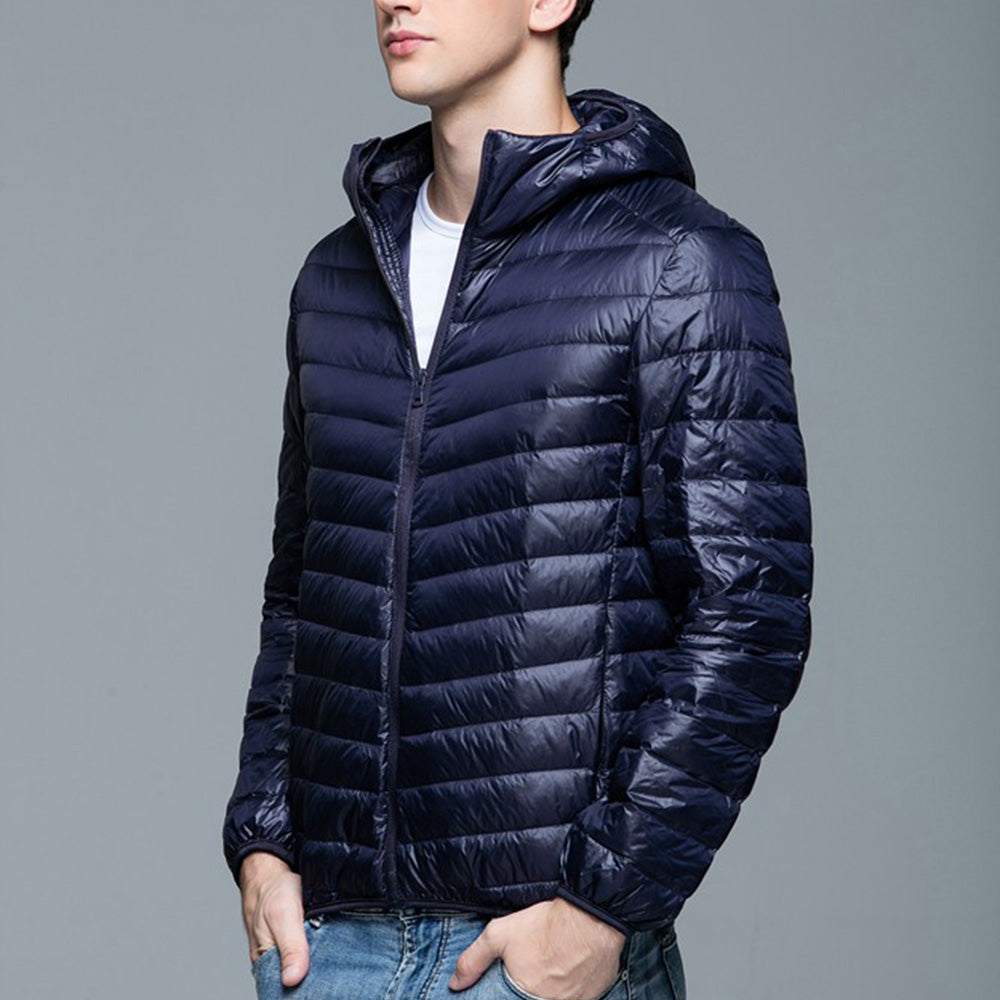 Mens Hooded Warm Jacket K-6007 Navy