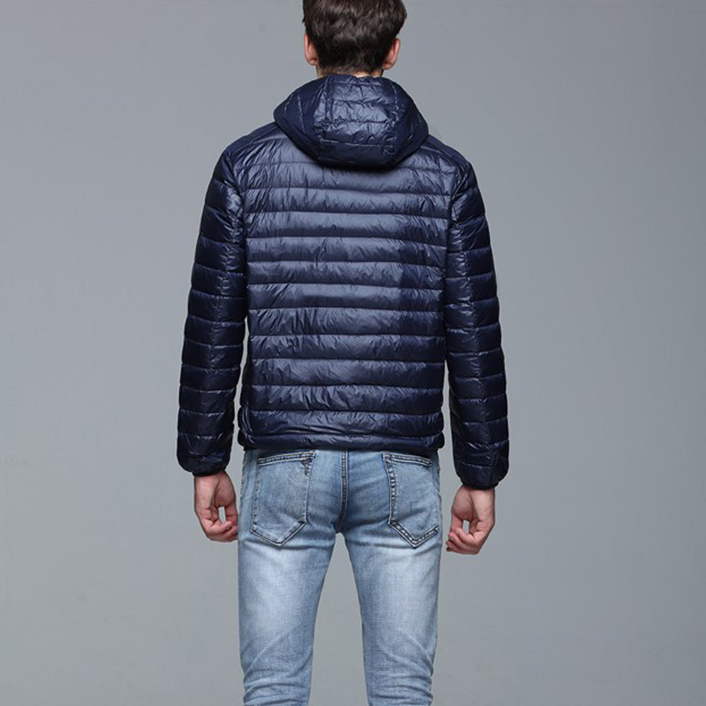 Mens Hooded Warm Jacket K-6007 Navy