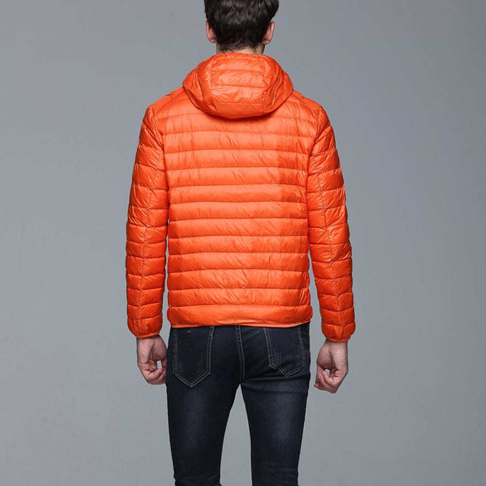 Mens Hooded Warm Jacket K-6007 Orange