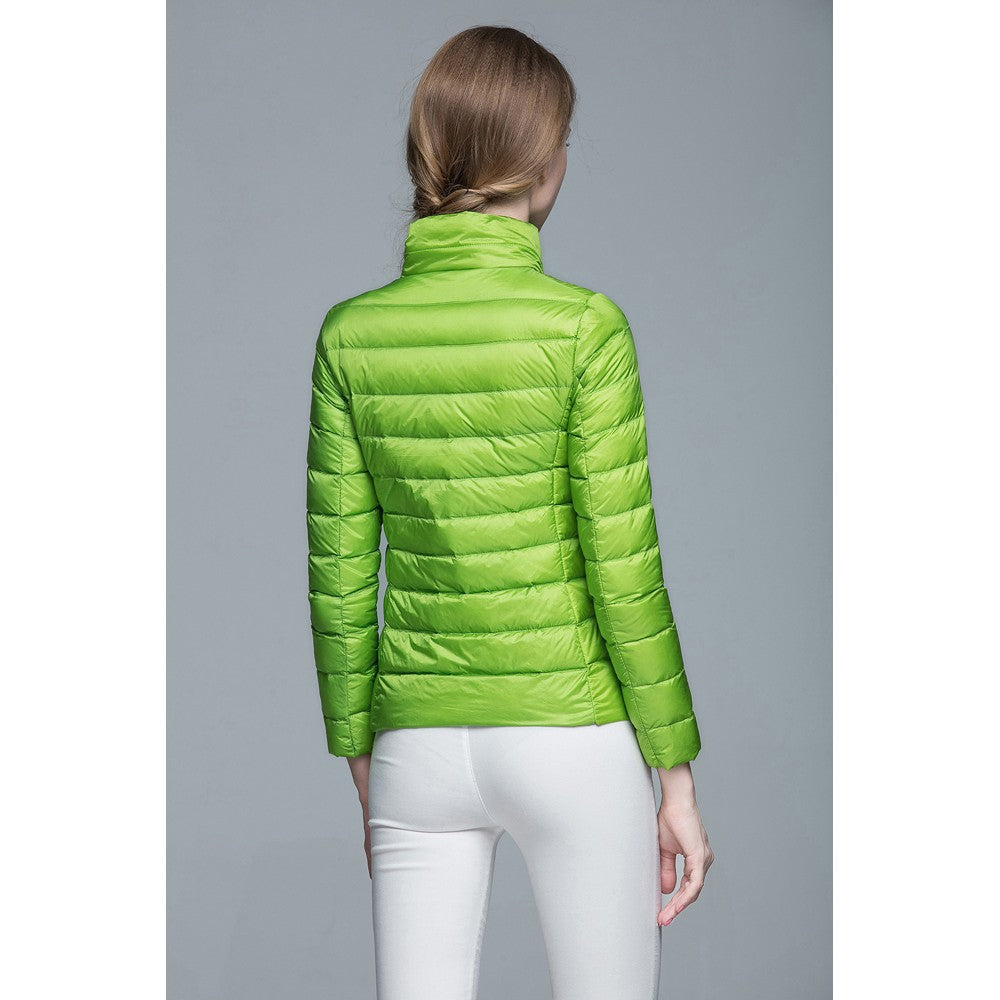 Womens Stand-up Collar Jacket K-6002 Green