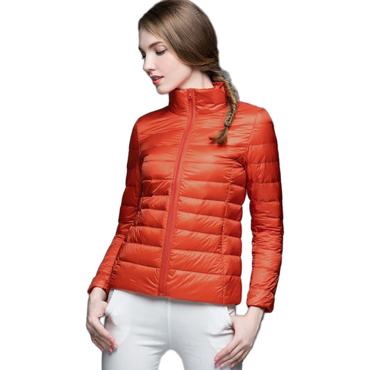 Womens Stand-up Collar Jacket K-6002 Orange