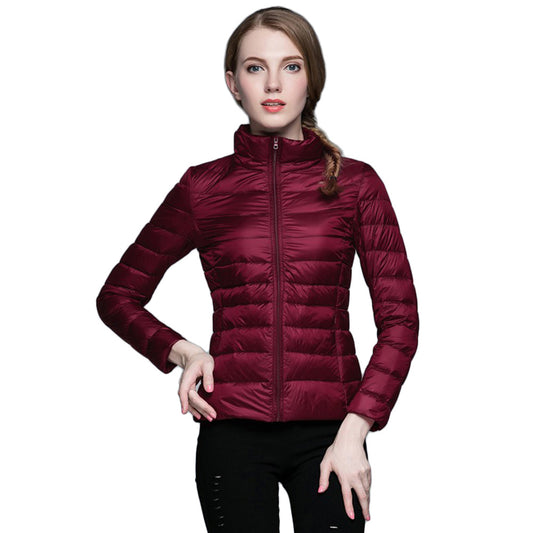 Womens Stand-up Collar Jacket K-6002 Winered