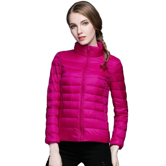 Womens Stand-up Collar Jacket K-6002 Rosered
