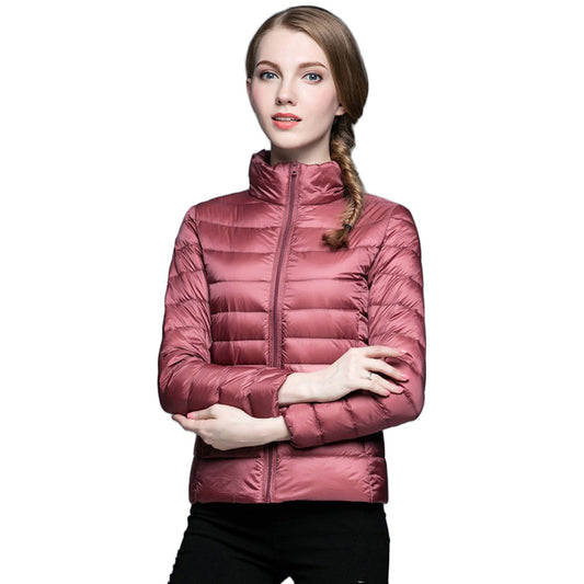 Womens Stand-up Collar Jacket K-6002 Pink