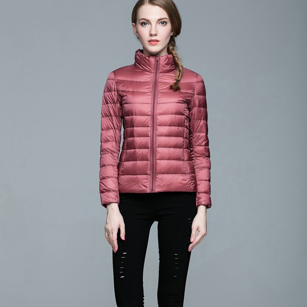 Womens Stand-up Collar Jacket K-6002 Pink