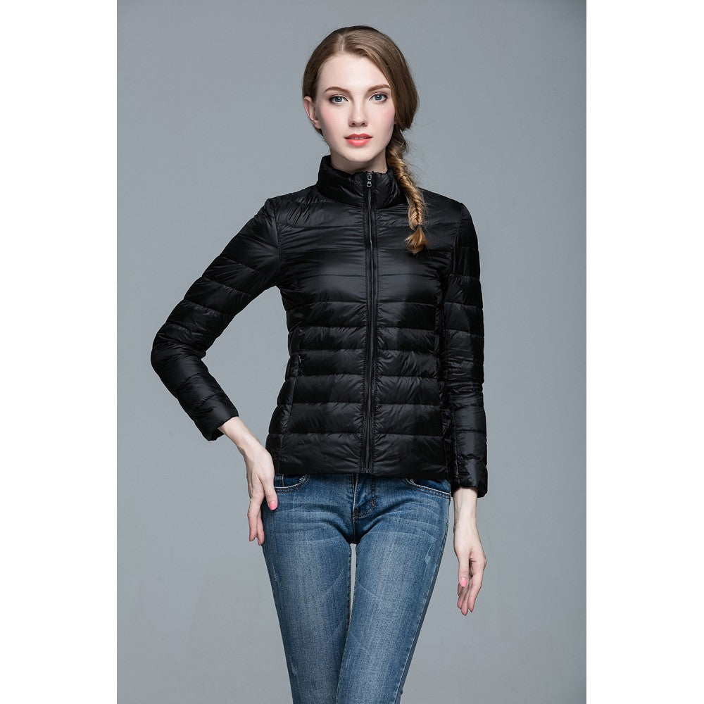 Womens Stand-up Collar Jacket K-6002 Black