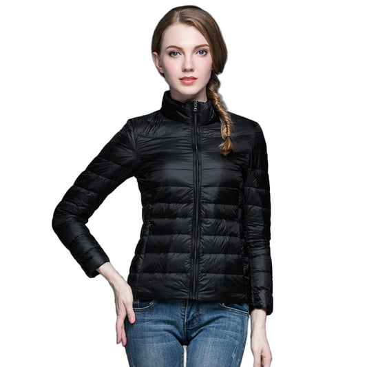 Womens Stand-up Collar Jacket K-6002 Black