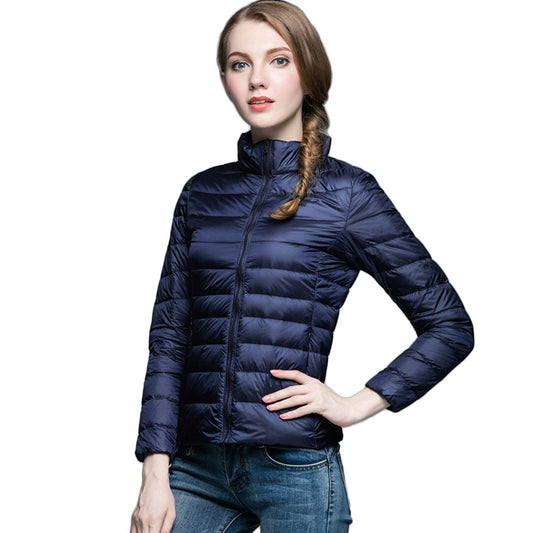 Womens Stand-up Collar Jacket K-6002 Navy