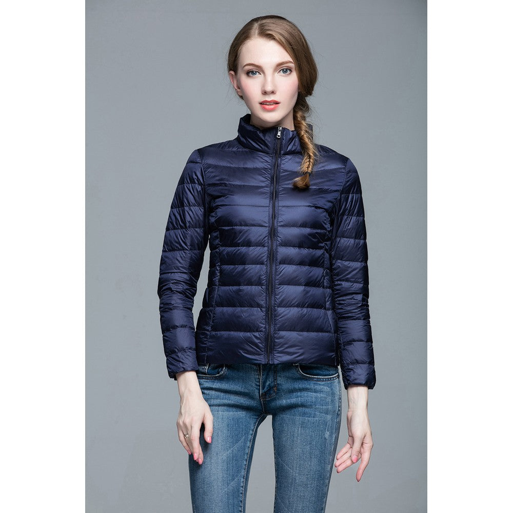 Womens Stand-up Collar Jacket K-6002 Navy