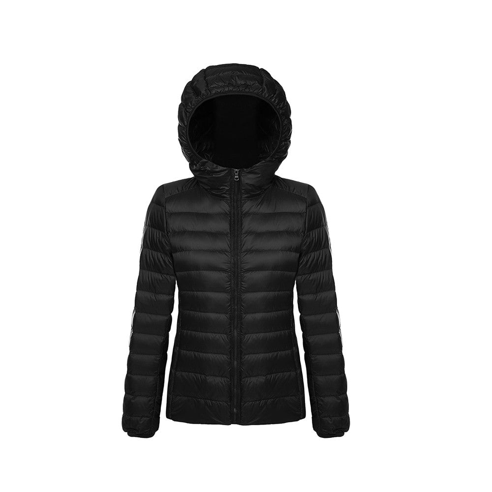 Womens Hooded Warm Jacket K-6003 Black